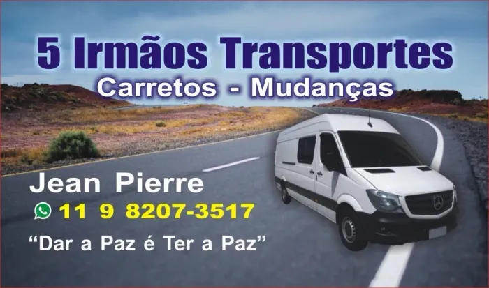 Transportes URGENTES, atendimento 24 horas.