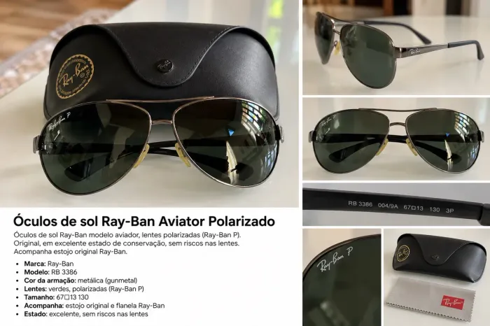 Óculos do sol ray ban
