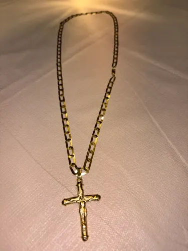 Corrente de Ouro 18K 750 + Crucifixo - 14g