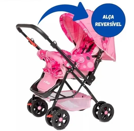 Carrinho bebê rosa