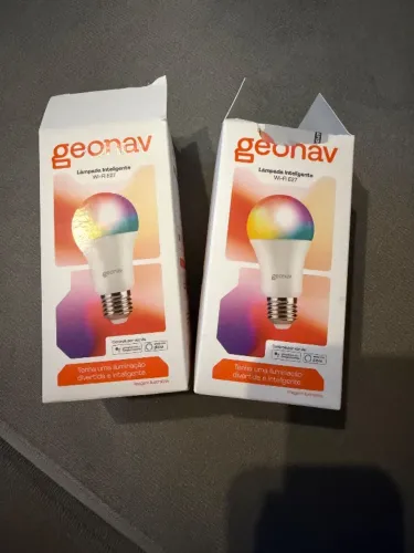 2 Lampadas Geonav Colorida Compativel Alexa
