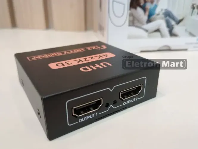 Splitter 1x2 Distribuidor De Sinal Hdmi 3d 4k Duplicado Tv