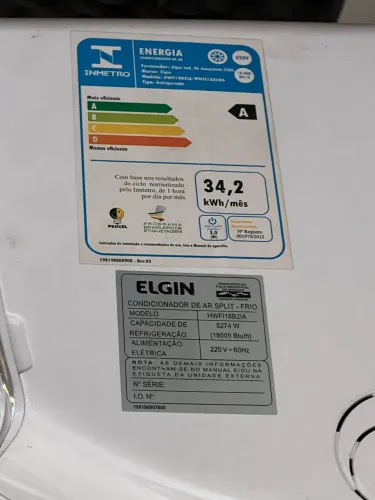 Ar condicionado Elgin 1800 btus
