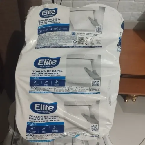 Papel toalha ELITE 6 rolos de 200 metros ( cada pacote)