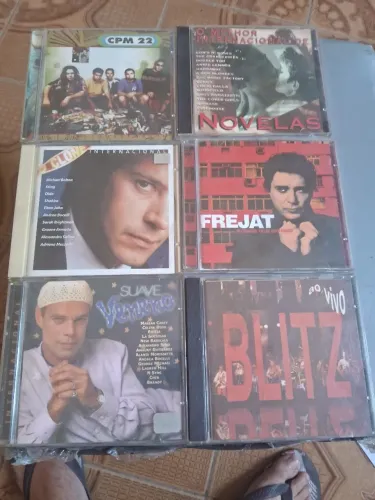 Lote com 6 CDs de música CPM 22 , Blitz , novelas , Frejat