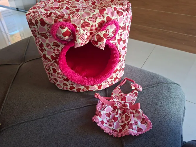 Toquinha e roupinha mini coelho 