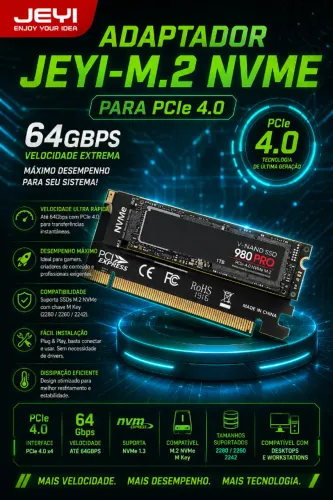 Adaptador JEYI-M.2 NVME para PCIe 4.0