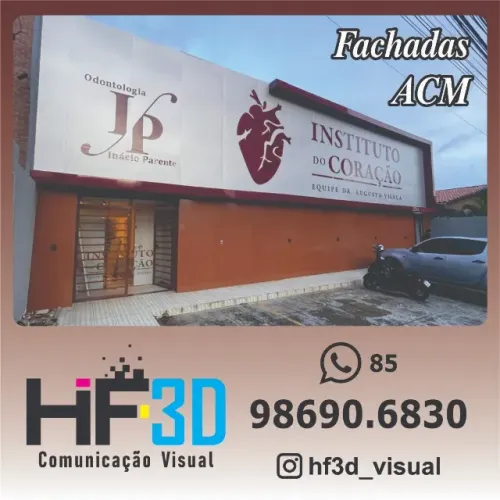Fachada ACM, Lona e Telha / Letra Caixa 3D / Totens / Toldos