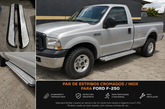 Par de Estribos Inox Original Ford F-250