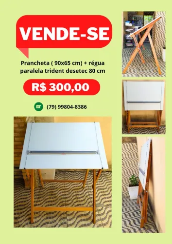 Prancheta para desenho técnico com régua paralela Trident