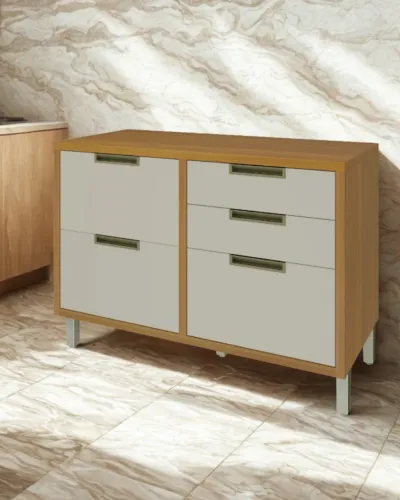 12X SEM JUROS - BALCÃO 1 PORTA E 4 GAVETAS 100% MDF | LINHA IMPERATRIZ