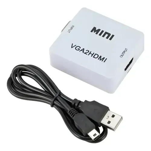 Mini Conversor Vga Para Hdmi Vga2hdmi Tv Monitor Pc