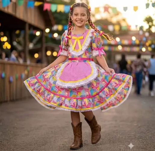VESTIDO DE QUADRILHA NOVO 10/11 anos