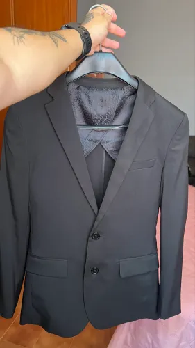 Terno Slim Fit Preto - Tam 42 - Pouquíssimo Uso