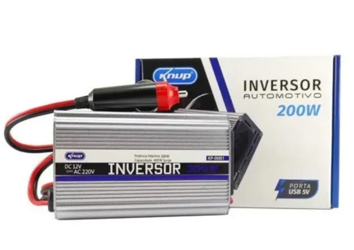 Inversor de Energia Para Veiculos Barcos 200w 12v Para 220v - Kp-in901