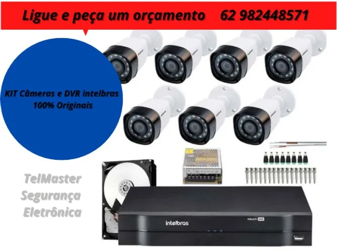 Câmeras Intelbras / Dvr Intelbras / Alarme Intelbras / Interfone Intelbras/ câmera 