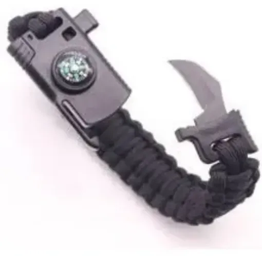 Par de braceletes 6x1 multiuso paracord 