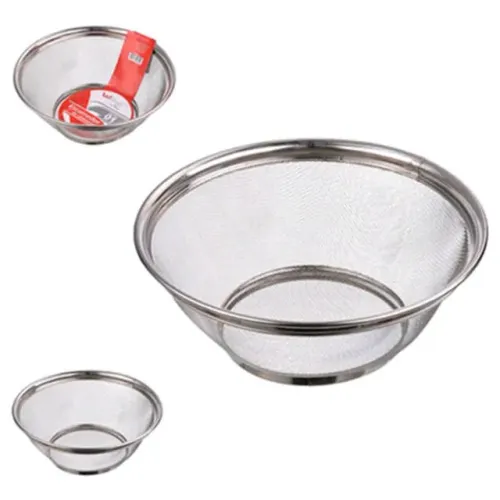 Escorredor Multiuso De Inox Para Alimentos Arroz Macarrão 25cm