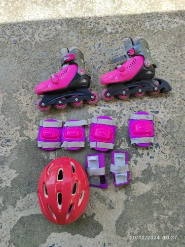 Patins Infantil + Protetor Completo