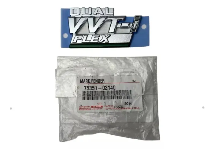 Emblema Dual VVT Flex Corolla 2015/19. Genuíno 