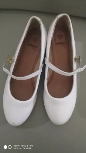 Sapato moleca branco Primeira Eucaristia 36
