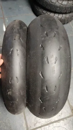 Par pneu usado Michelin Power Cup2 120/70-17 e 190/55-17