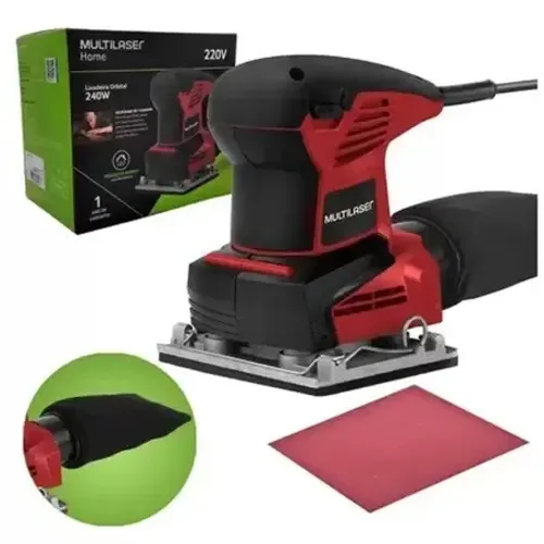 Lixadeira Orbital Multilaser 220V-240W Vermelha - HO054
