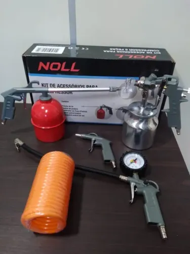 Pistola de Pintura + peças de compressor 5 Peças - Noll 
