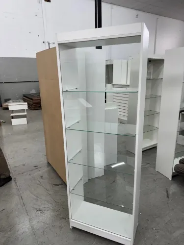 Prateleira de vidro c/ vitrine MDF