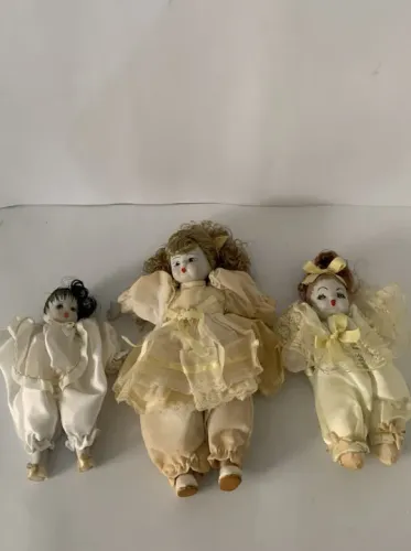 Lote De Bonecas Porcelana Antiga