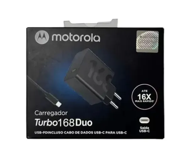 Carregador Celular Motorola 168w Super Turbo Usb-c Tipo C Samsung E Moto G X Z 1 Linha