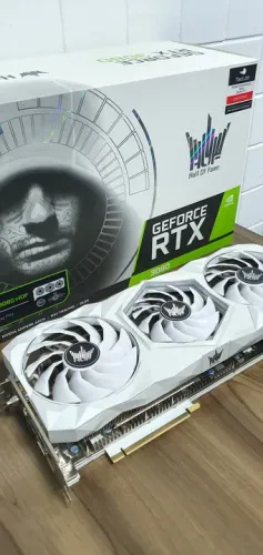 Placa de Video Nvidia Galax RTX 3080 HoF Hall of Fame 10Gb Branca Top de linha Selo Teclab