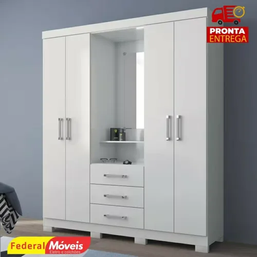 Guarda Roupa com 4 Portas Novo Fazemos Entrega