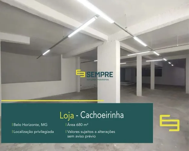 Loja para alugar em Belo Horizonte no Cachoeirinha