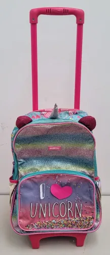 Mochila de rodinhas infantil unicórnio Sestini