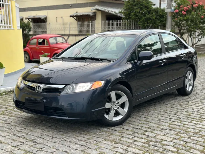 Honda Civic LXS 2007 automático com GNV 3ª geração (16m³) bem conservado