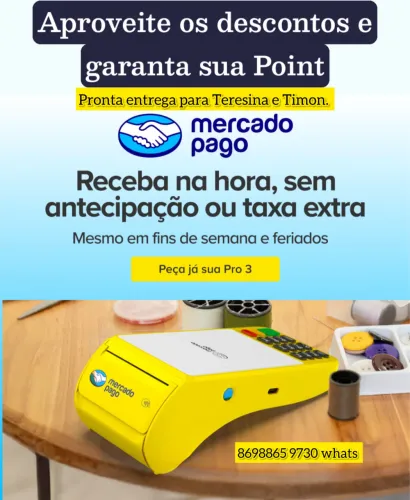 Máquina de cartão imprime comprovante 