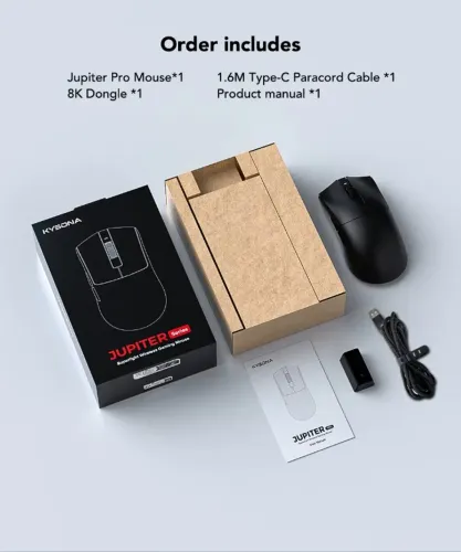 Mouse Kysona Jupiter PRO 8Khz (CLONE DO RAZER VIPER V3 PRO)