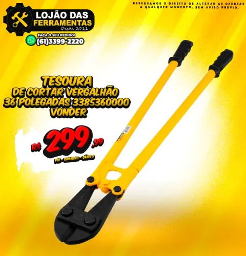 Tesoura de Cortar Vergalhão 36 Polegadas * Vonder