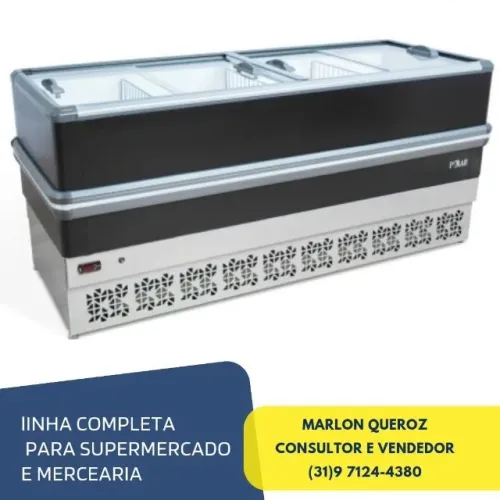 Ilha de Congelados 2M Polar Preta 220v Nova
