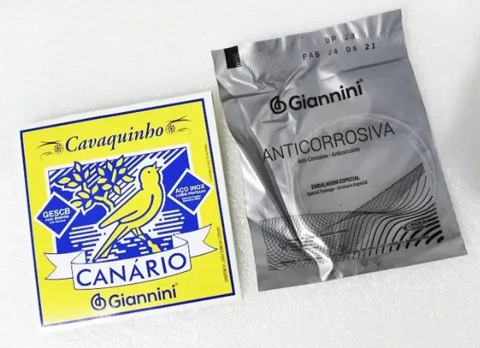 Jogo de Cordas Para Cavaquinho Canário Giannini Aço