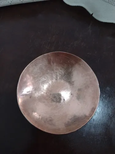 Mini tigela de cobre maciço martelado