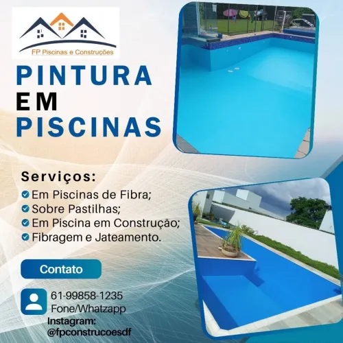 Pintura revitalização de piscinas de Fibra e pastilhas