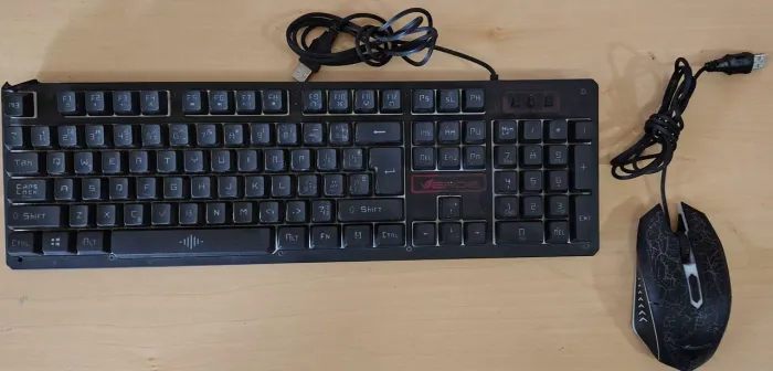 Teclado e Mouse Gamer Verde Com Luz LED