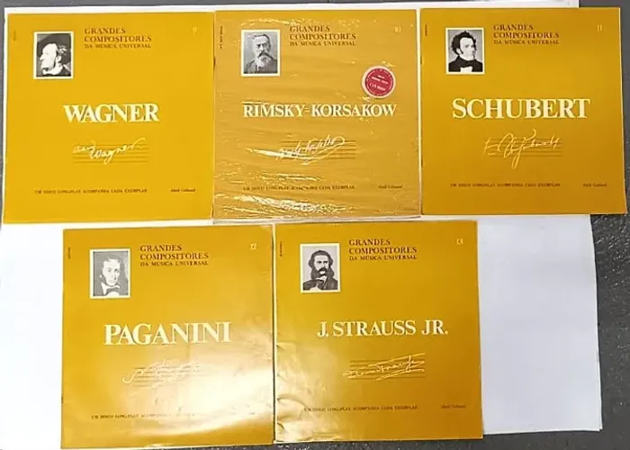 Coleção com 13 Discos Vinil "Grandes Compositores da Música Universal" - Abril Cultural