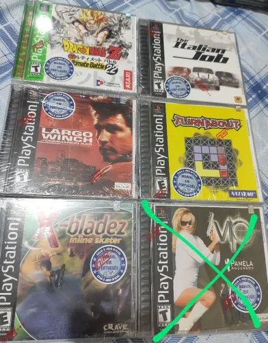 Lote 5 jogos playstation ps1 psone originais e lacrados ler descrição