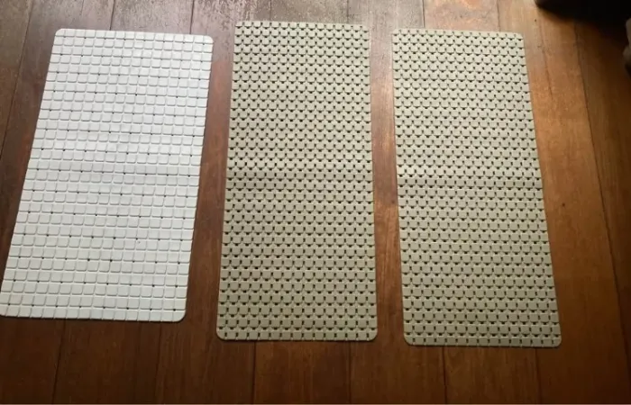 Conjunto de Três Tapetes de Borracha Antiderrapante