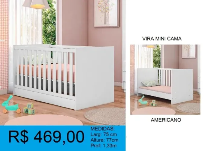 Berço de bebe novo - Direto da fabrica - Entrega e montagem GRATIS- Pague na entrega