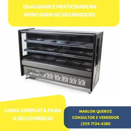 Balcão de Açougue 1,75M Polar Preto 127v