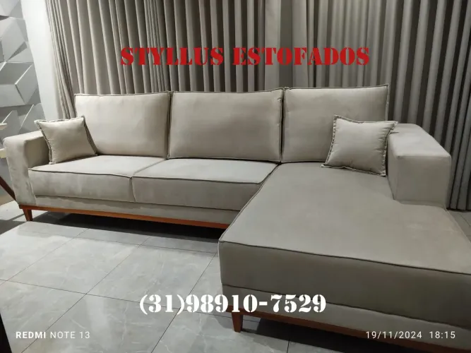 Sofá de Canto Novo - Estilo e Conforto PREMIUM 